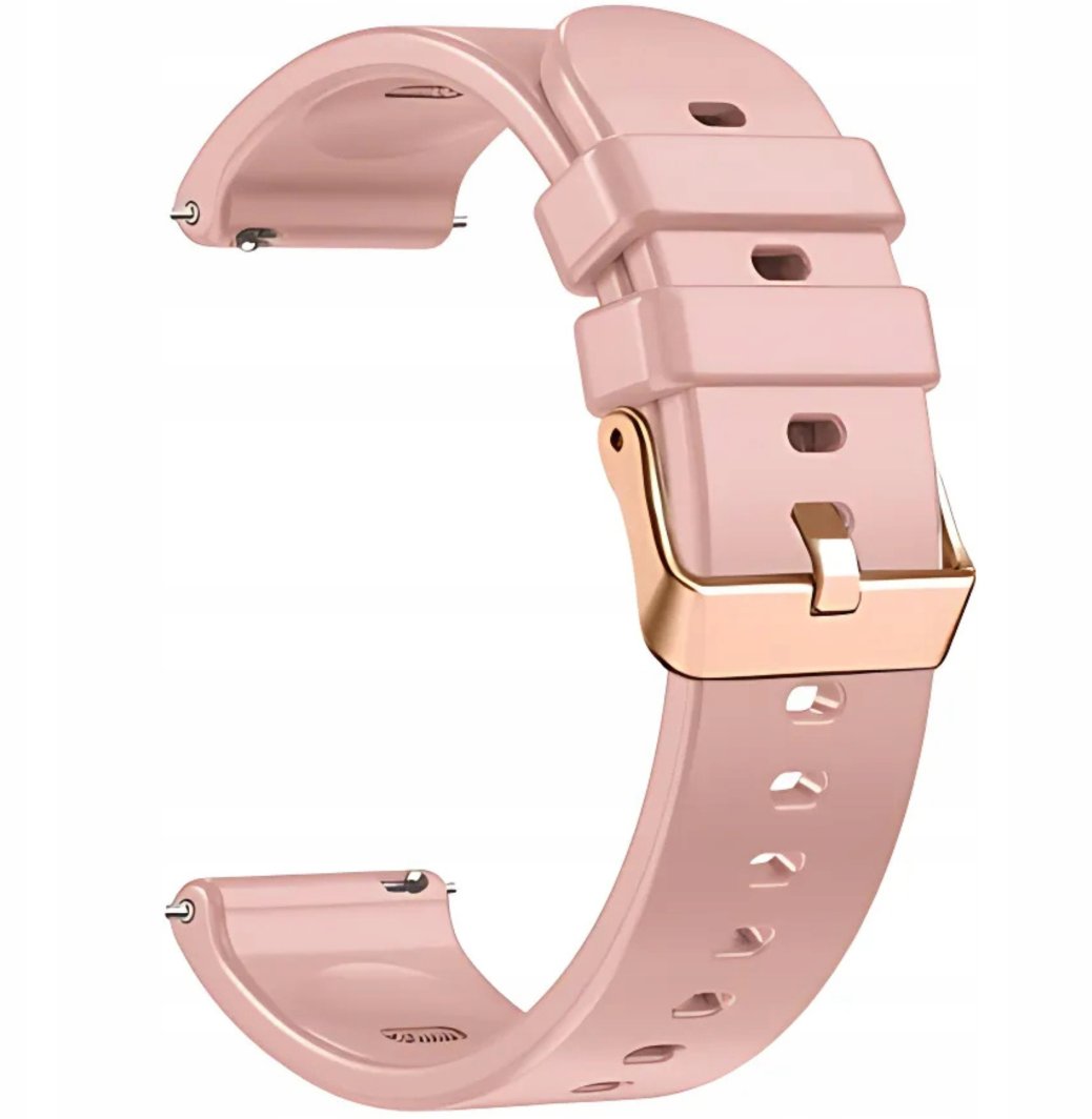 PASEK SILIKONOWY DO SMARTWATCHA ZEGARKA RÓŻOWY 20 MM UNIWERSLANY 1