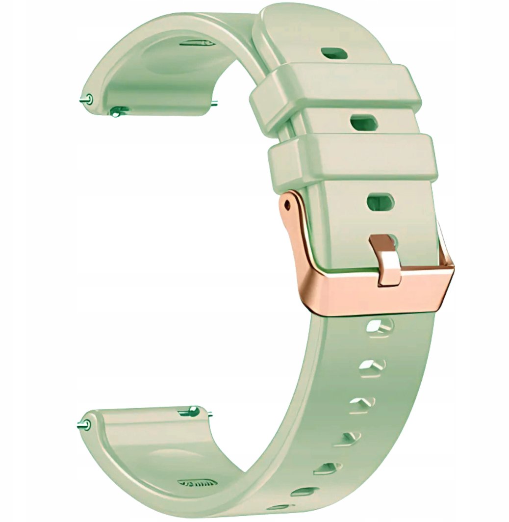 PASEK SILIKONOWY DO SMARTWATCHA ZEGARKA MIĘTOWY PISTACJOWY 20 MM UNIWERSAL 1
