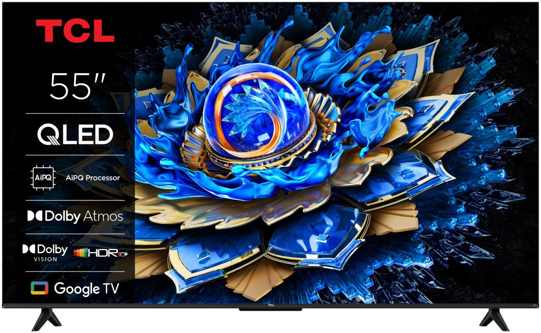 TCL 4K QLED TV | 55T69C | 55 | Smart TV | Google TV | UHD | Black 1