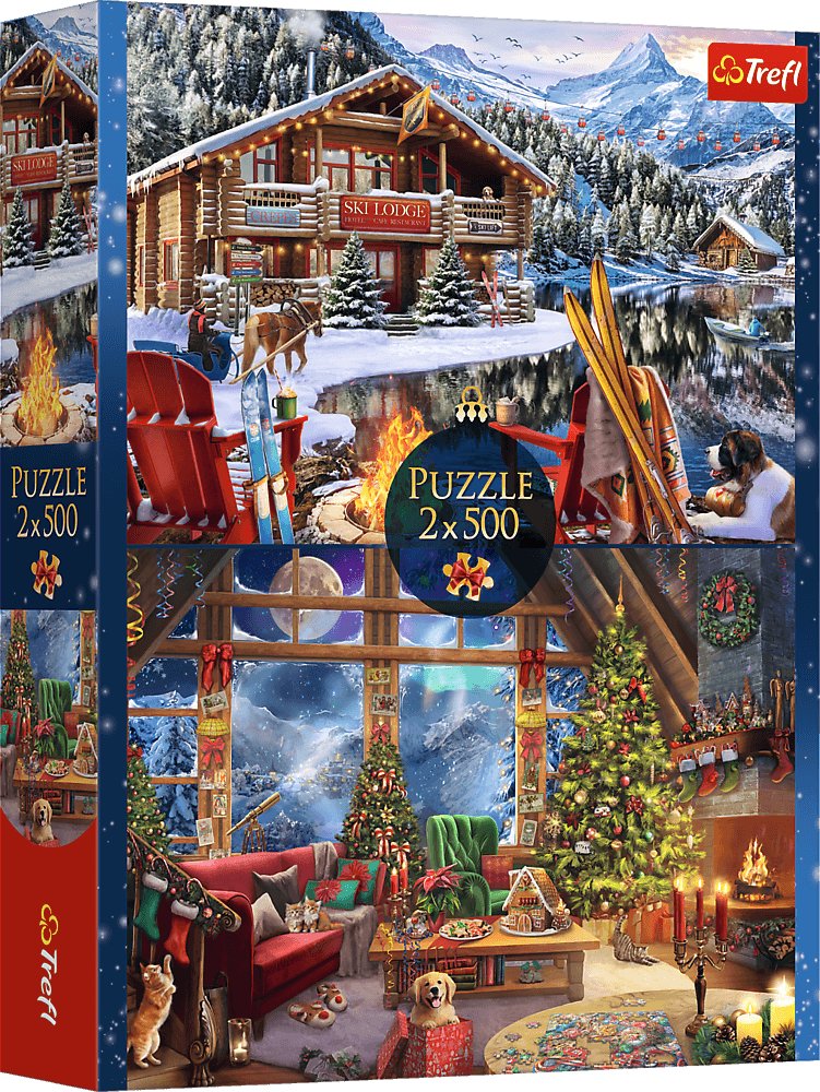 Trefl Puzzle Święta w górach 2x500 elementów (37540)