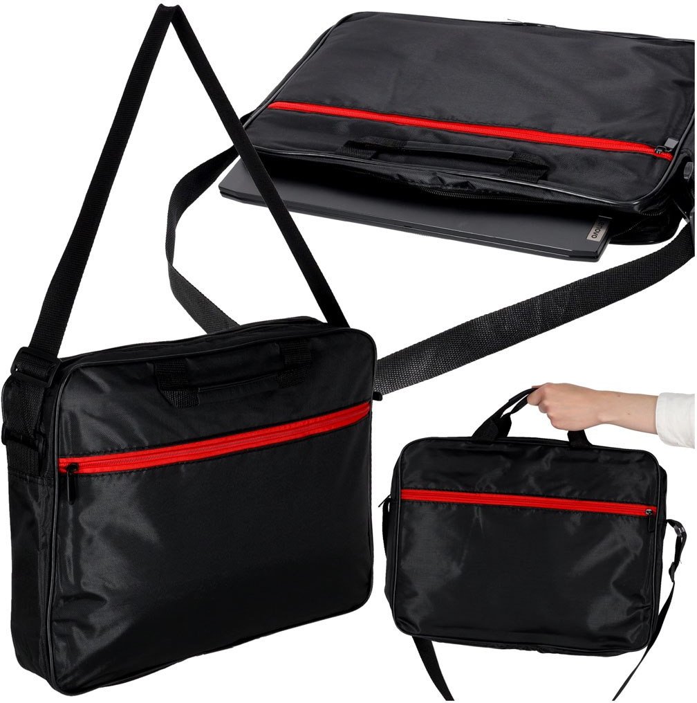 Torba na laptopa 15,6 cali etui pokrowiec z paskiem teczka damska męska czarna Kik Sp. z o. o. Sp. k. 1