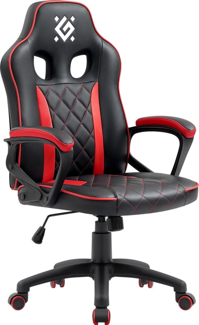 FOTEL DEFENDER SAGA CZERWONO-CZARNY GAMING