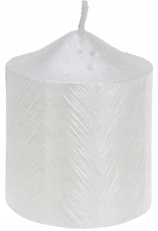 Świeca dekoracyjna metaliczna błyszcząca ze wzorem 5x6cm 1