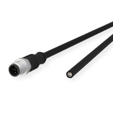 Kabel czujnika/siłownika METZ CONNECT M12, kod A, wtyczka prosta M12 - wolny koniec kabla, nieekranowany, 5-stykowy, PUR, 1 m 1