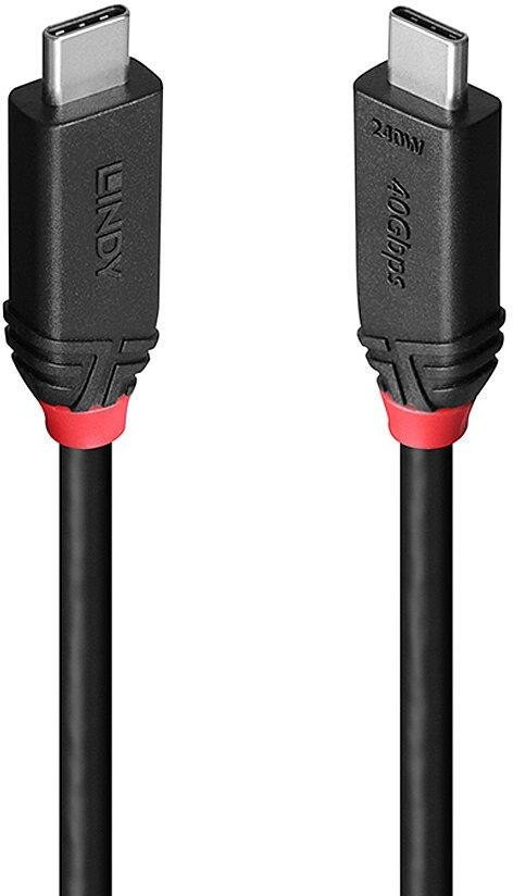 CABLE USB4 240W TYPE C 2M/BLACK LINE 37002 LINDY
