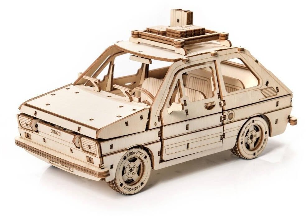 Puzzle Drewniane 3D Fiat 126P 1