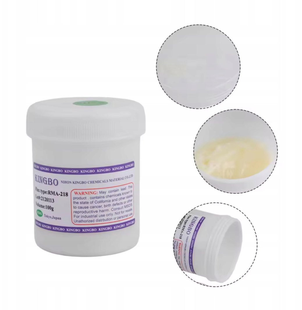 TOPNIK LUTOWNICZY PASTA LUTOWNICZA FLUX KINGBO RMA-218 100G BGA SMD REBALLI 1