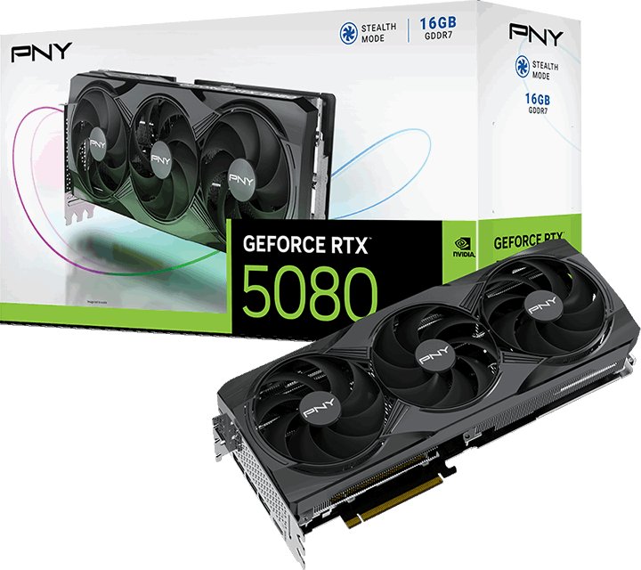 Karta graficzna PNY GeForce RTX 5080 Triple Fan 16GB GDDR7 DLSS4 (VCG508016TFXPB1) 1