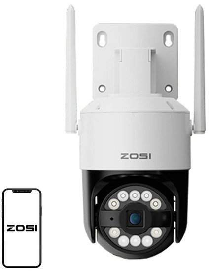 Kamera zewnętrzna IP ZOSI C296 WiFi 8MP dual Pan Tilt IP66 + karta microSD 32GB 1
