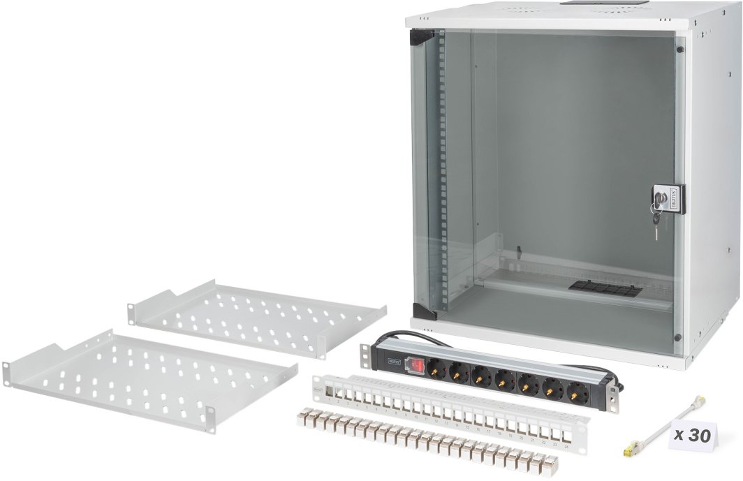 DIGITUS Netzwerk-Set 483 mm (19") - 12HE, 540x400 mm (BxT)we
