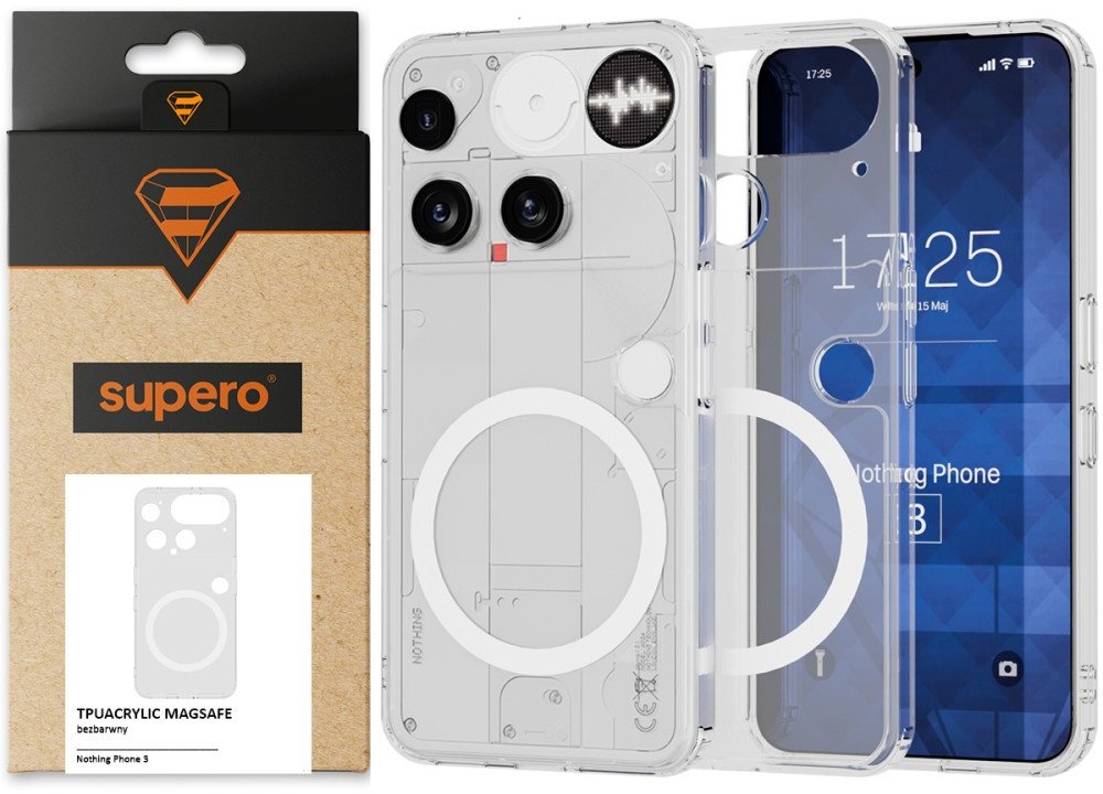 Etui do Nothing Phone 3, MagSafe Supero, przezroczyste 1