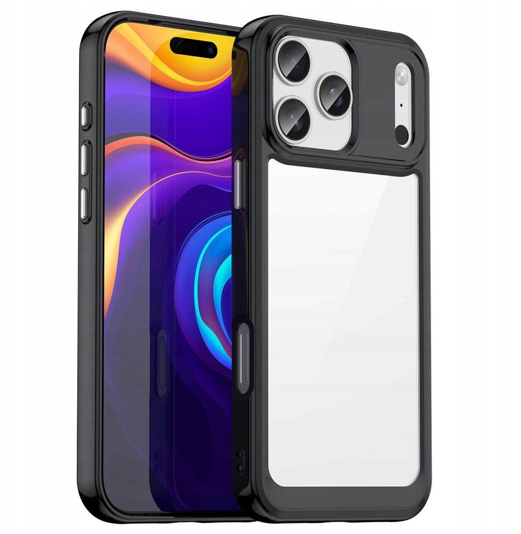 Etui Outer Space na iPhone 17 Pro - czarne przezroczyste