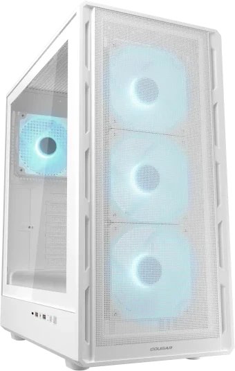 COUGAR AIRFACE PURE PRO PC Case, Mid Tower, White 1
