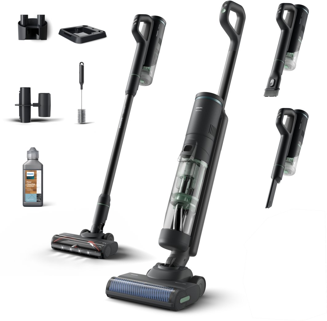 Philips 7000 series XW7263/11 okurzacz na kiju/szczotka elektryczna Odkurzacz stojący 2 w 1 Bateria Suchy i Mokry Bez worka 0,45 l Szary 1