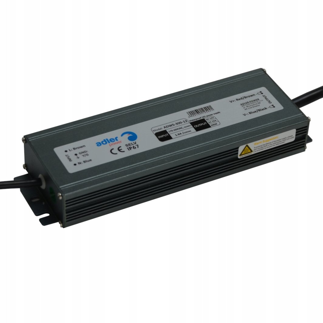 Zasilacz 12V/25A hermetyczny 1