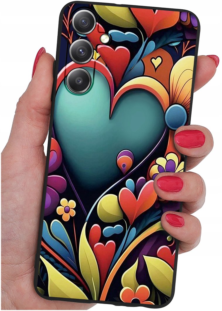 ETUI do Samsung Galaxy S24+ Plus WZORY |SILIKONOWE MATT CASE + SZKŁO 9H 1