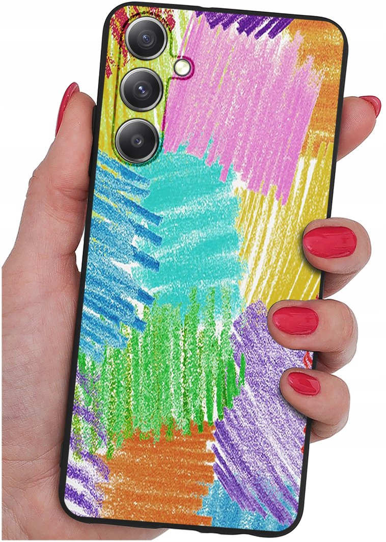ETUI do Samsung Galaxy S24+ Plus WZORY |SILIKONOWE MATT CASE + SZKŁO 9H 1