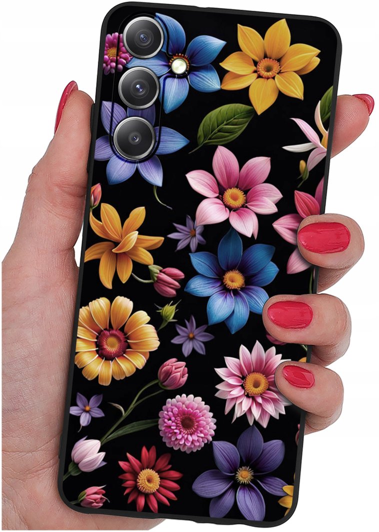 ETUI do Samsung Galaxy S24+ Plus WZORY |SILIKONOWE MATT CASE + SZKŁO 9H 1
