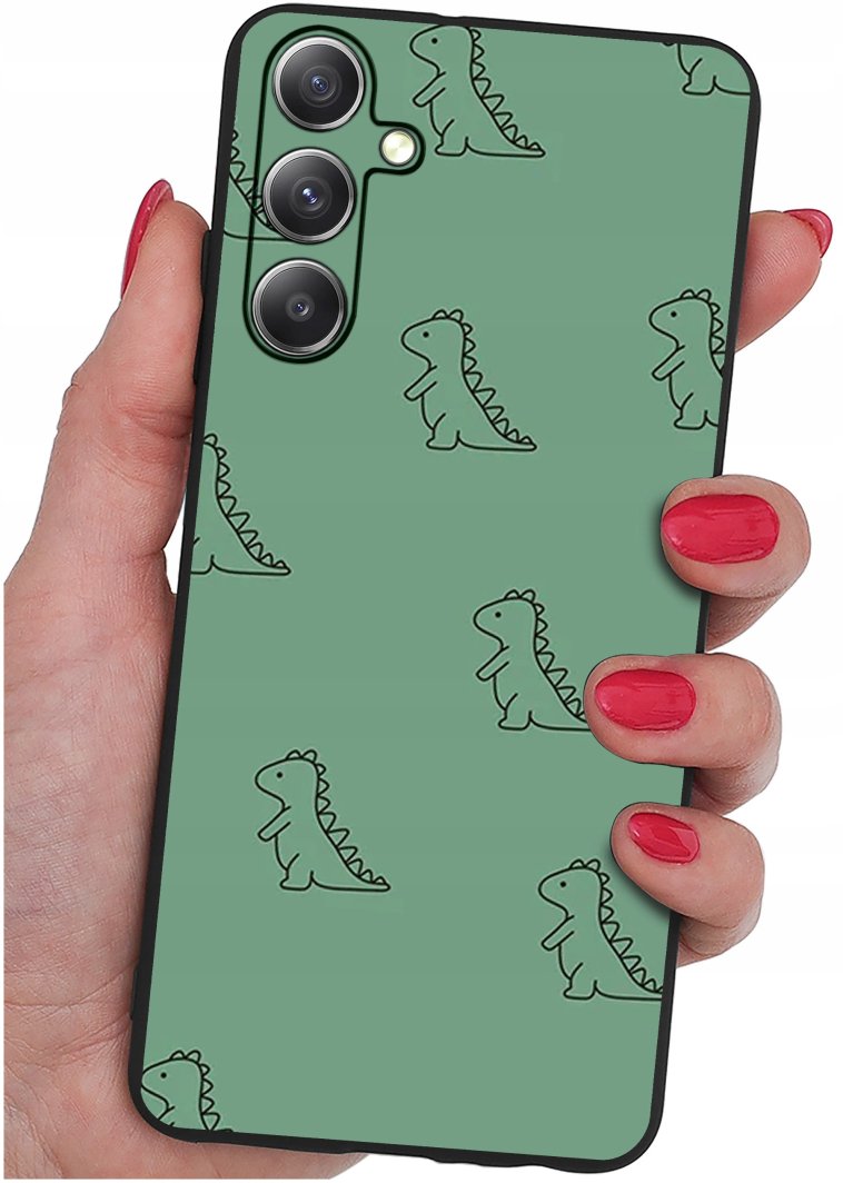 ETUI do Samsung Galaxy S24+ Plus WZORY |SILIKONOWE MATT CASE + SZKŁO 9H 1