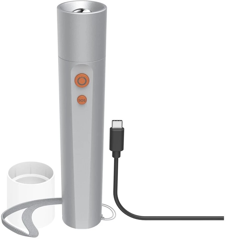 LATARKA AKUMULATOROWA LED FL300-C, 300lm, 80m, 4 TRYBY ŚWIECENIA, DYFUZOR 1