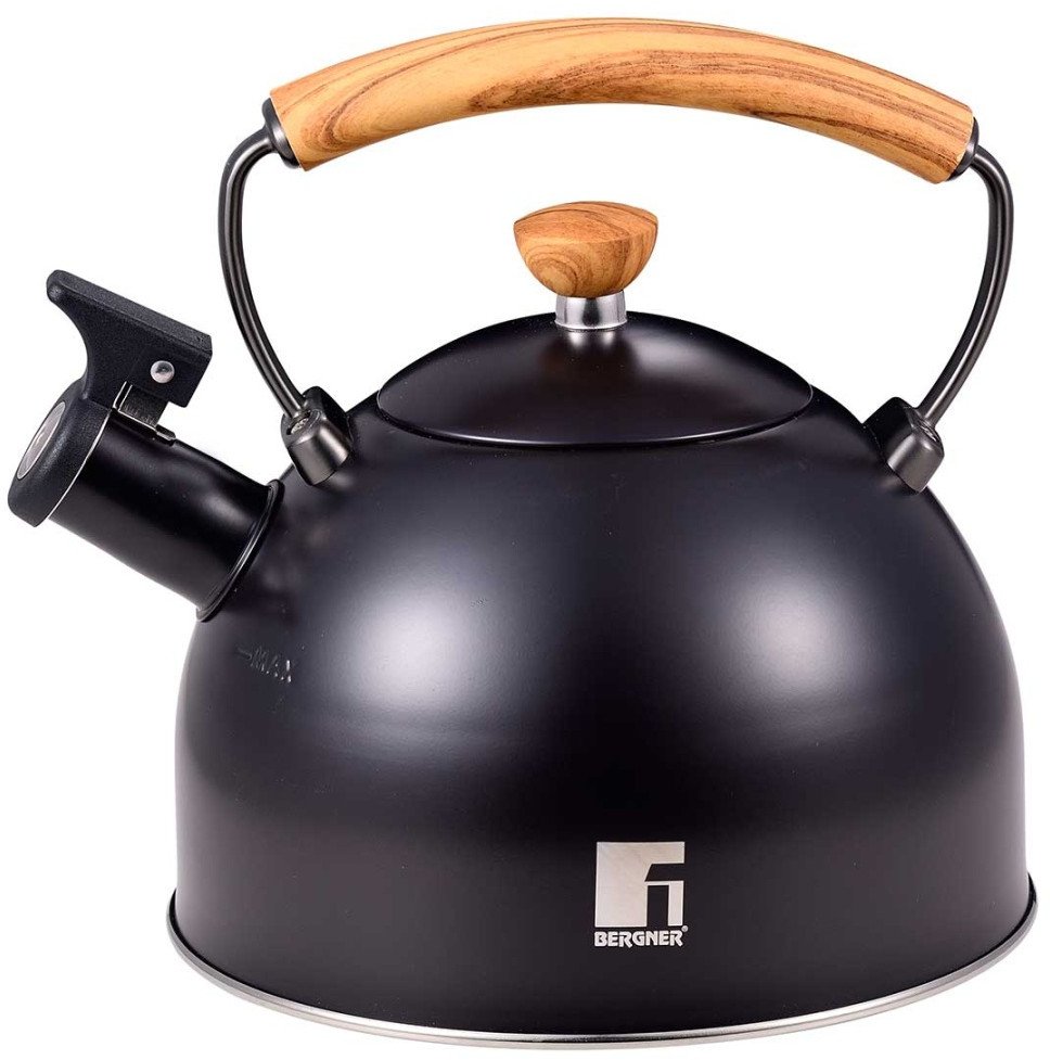 Czajnik Stalowy Z Gwizdkiem 2,3l Bergner Bg-37312 Charcoal 1