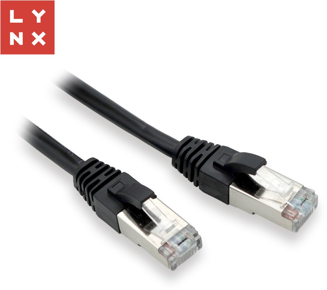 LYNX FTP patch kabel Cat5e PVC, CCA, 3m, černý 1