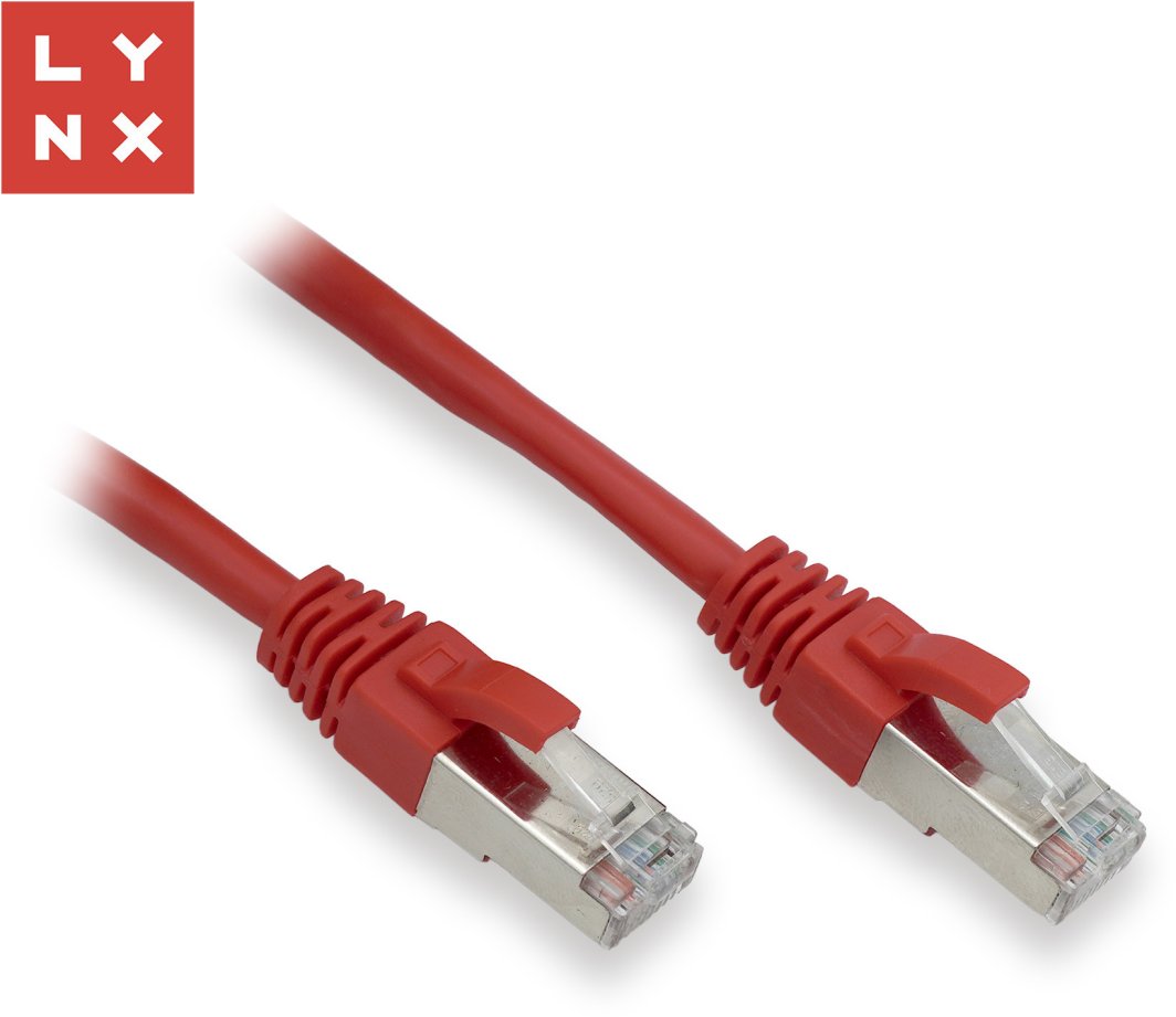 LYNX FTP patch kabel Cat5e PVC, CCA, 10m, červený 1