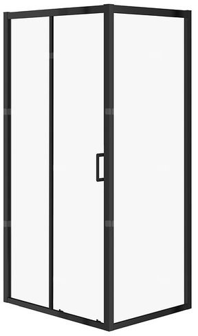 KABINA PRYSZNICOWA ARTECO CZARNA PRZESUWNA 100X80X190 SZKŁO TRANS 1