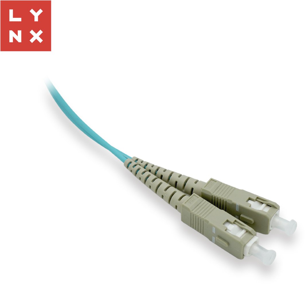 LYNX duplexní patch kabel MM, OM3, SC/SC, 50/125µm, 3m