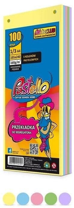 Przekładka do segregatora 1/3 A4 100K 5 kolorów 1