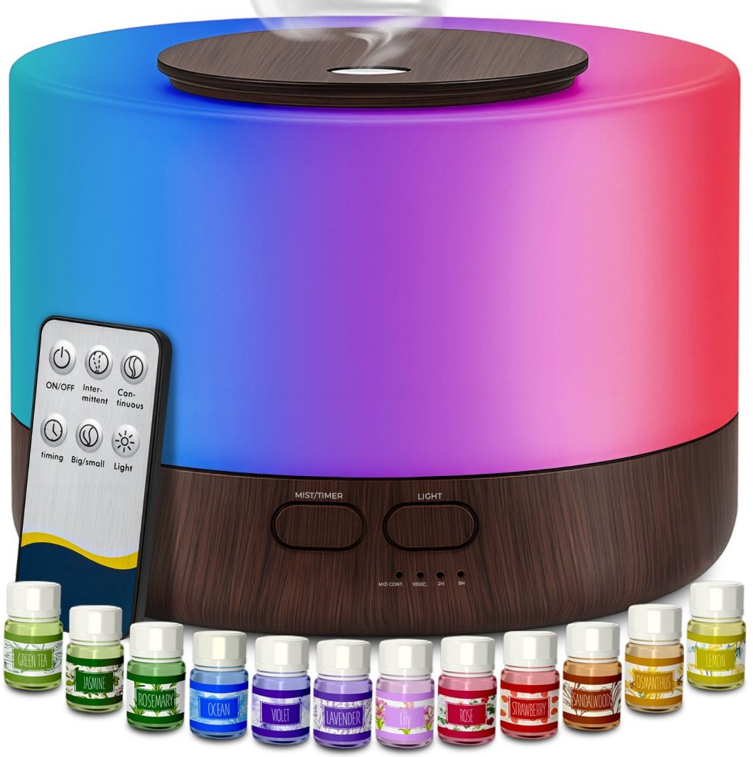 NAWILŻACZ POWIETRZA JONIZATOR + AROMATERAPIA 3w1 + 12 OLEJKÓW ZAPACHOWYCH 1