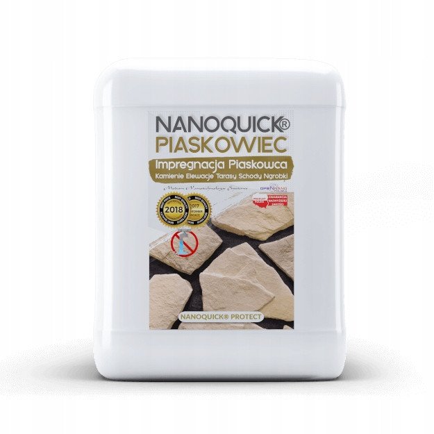 Profesjonalny Impregnat do Kamienia Elewacja Taras NANOQUICK Piaskowiec 20L 1
