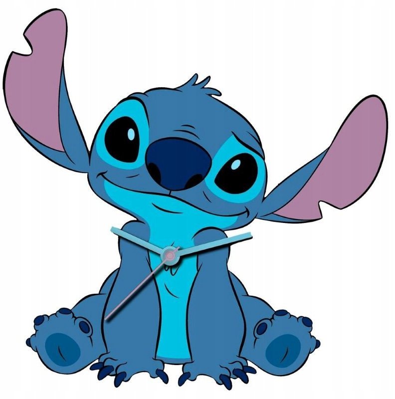 Zegar Ścienny Na Ścianę Duży Xl 50x50cm Dla Dziecka Dzieci / Lilo I Stitch / Las3069 1