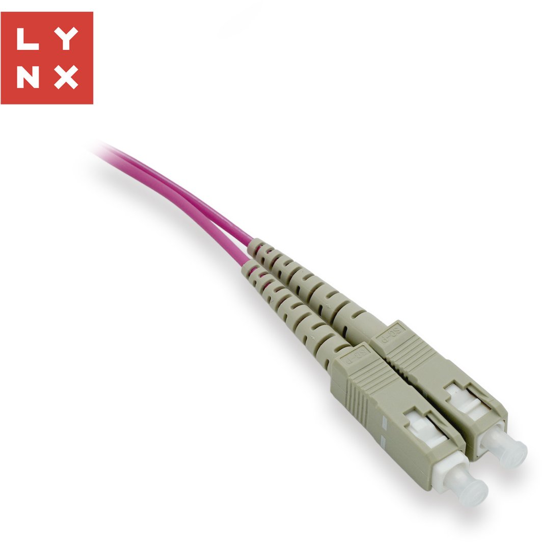 LYNX duplexní patch kabel MM, OM4, SC/SC, 50/125µm, 15m 1