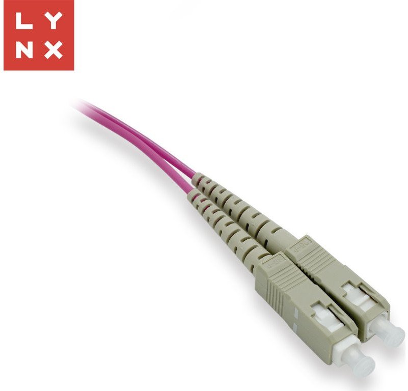 LYNX duplexní patch kabel MM, OM4, SC/SC, 50/125µm, 10m