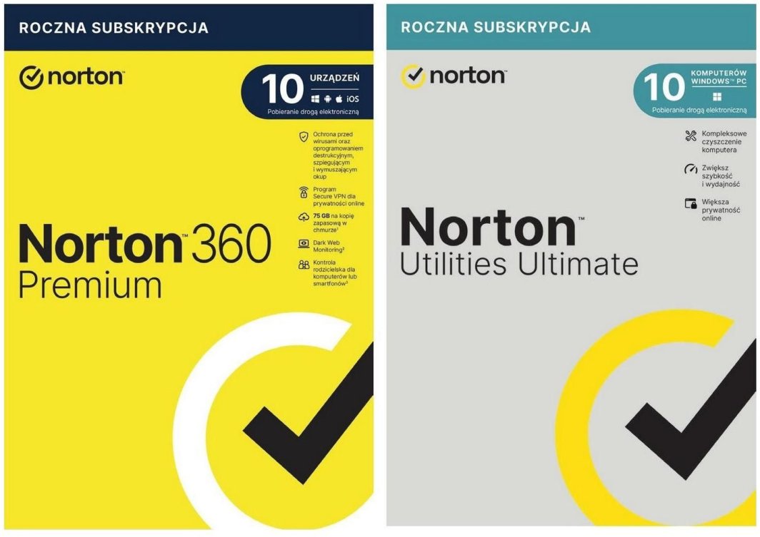 Norton 360 Premium + Utilities Ultimate 75GB BOX PL 10 - device (21466759) 1