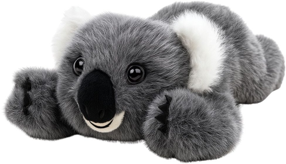 Pluszowa Maskotka Przytulanka Leżący Miś Koala Szary 30cm LEAN Toys