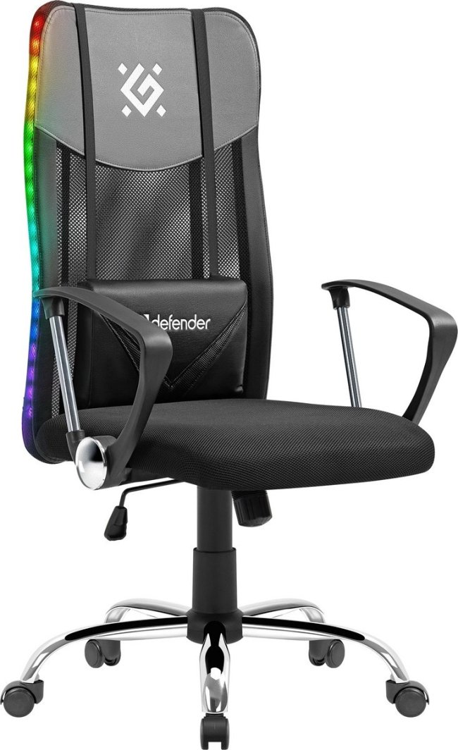 FOTEL DEFENDER TORONTO CZARNY RGB GAMING 1