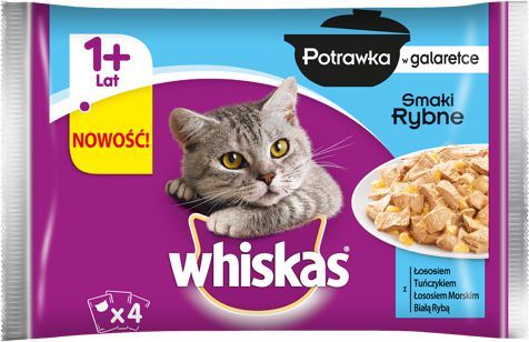 Whiskas Whiskas Potrawka Rybna Galaretka 4x85g 1