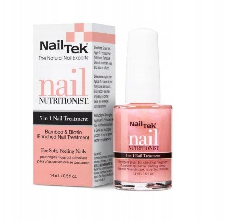 NAIL TEK_Nail Nutritionist odżywka do paznokci wzmacniająca 5w1 Bamboo &amp; Biotin 14ml 1