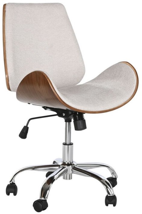 Krzesło Biurowe Home ESPRIT Brązowy Beżowy Srebrzysty