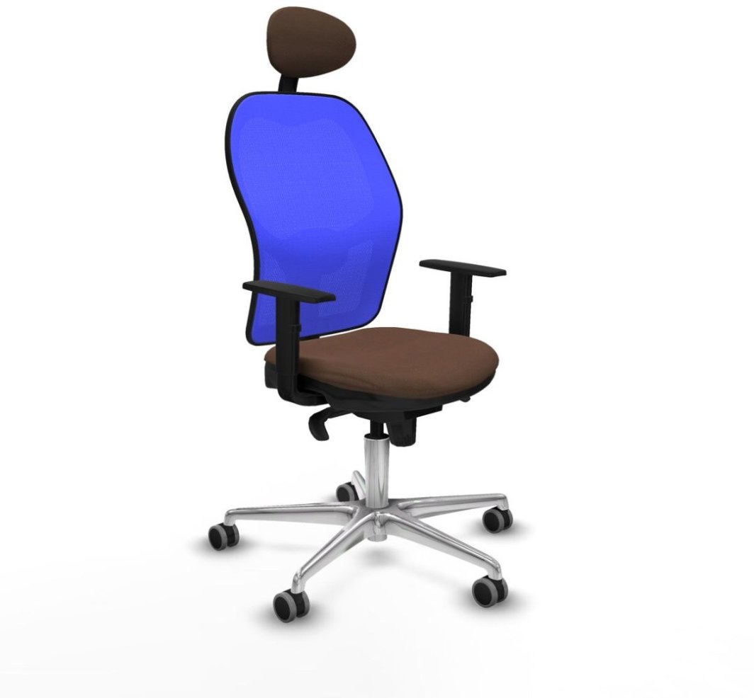Krzesło Biurowe z Zagłówkiem Jorquera Piqueras y Crespo 1D086G1 Niebieski Ceimnobrązowy