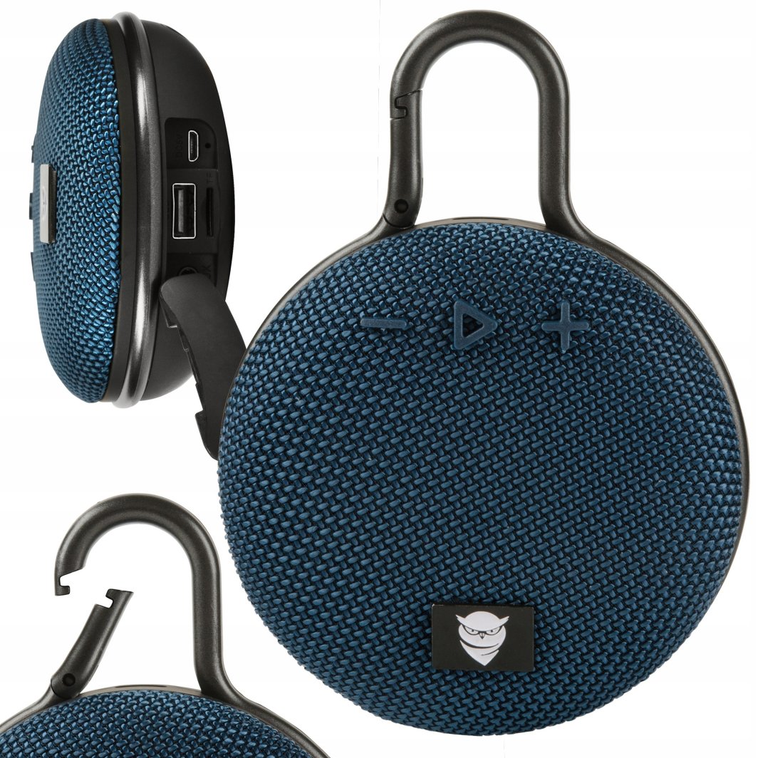 GŁOŚNIK BLUETOOTH MAŁY OKRĄGŁY TG112 CZARNY 1