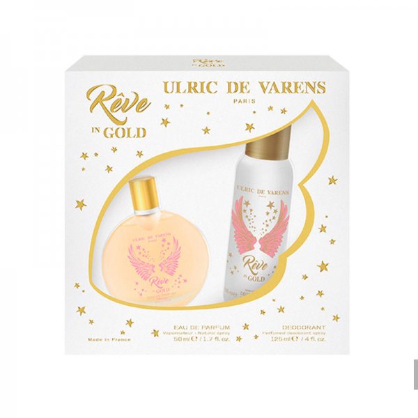 Set Ulric De Varens: Reve In Gold, Eau De Parfum, For Women, 50 ml + Reve In Gold, Deodorant Spray, For Women, 125 ml For Women 1