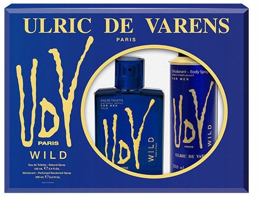 Set Ulric De Varens: Wild, Eau De Toilette, For Men, 100 ml + Wild, Deodorant Spray, For Men, 200 ml For Men 1