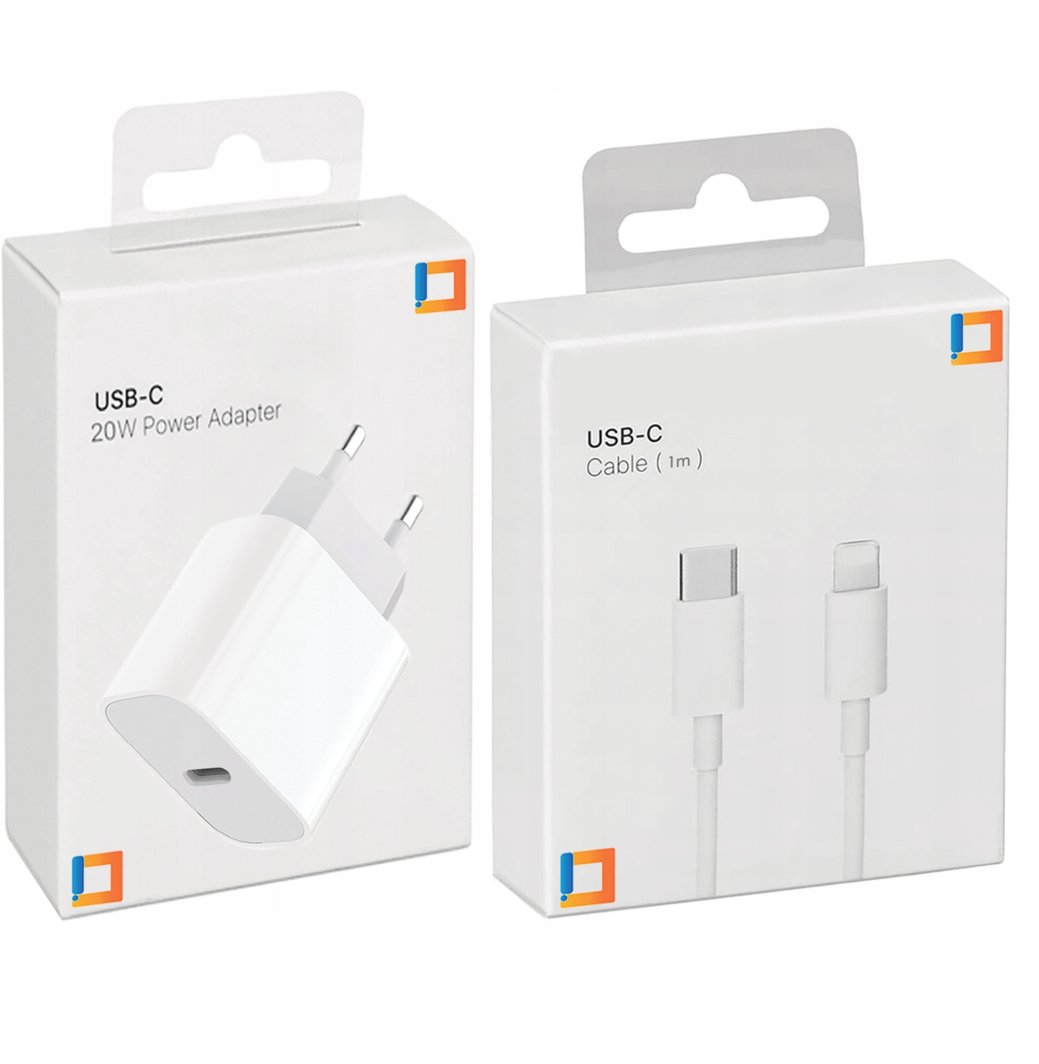 SZYBKA ŁADOWARKA KOSTKA USB-C 20W USB TYP C + KABEL DO LIGHTNING IPHONE 3M 1
