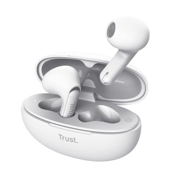 Trust Yavi Ausinės True Belaidės Stereo (TWS) į ausis įkišamos Calls/Music USB Type-C Bluetooth Baltas 1