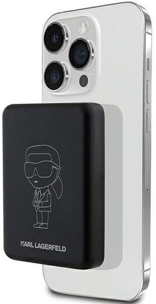 Power bank bezprzewodowy Karl Lagerfeld Outline Ikonik, Magnetyczny MagSafe 5000 mAh, czarny 1