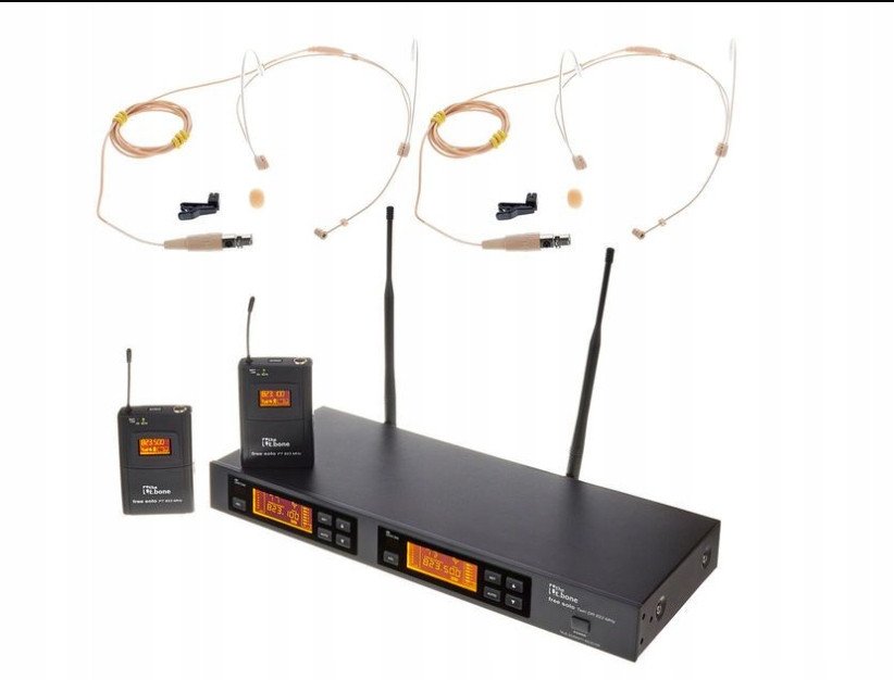 Zestaw the t.bone free solo Twin PT823 MHz+ 2x HeadmiKe-D mikrofon nagłowny 1