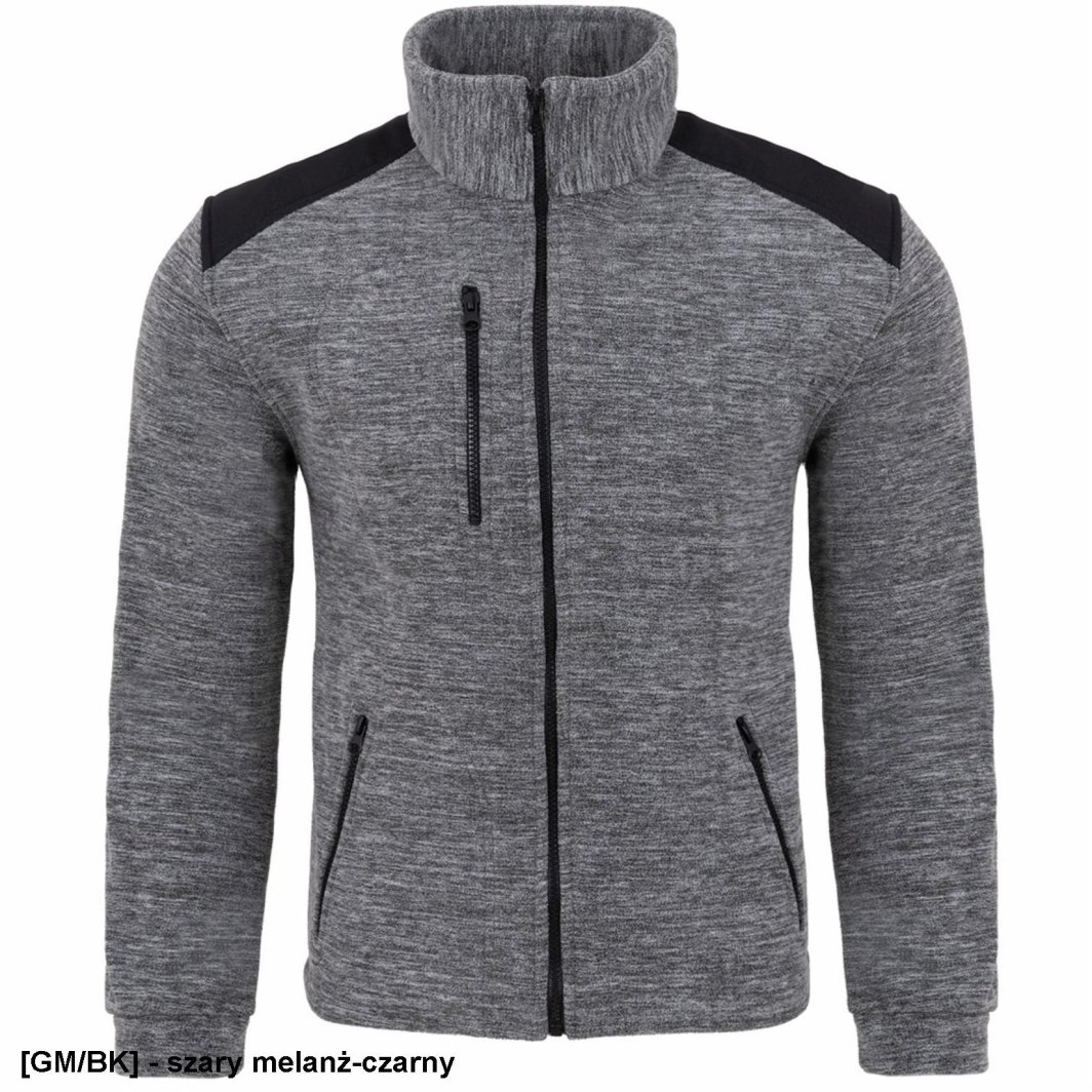 FLRA 340 - bluza polarowa unisex, gruba posiada bardzo dobre właściwości cieplne - piaskowo-czarny 2XL 1